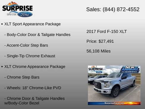 Used 2017 Ford F150 XLT w/ Equipment Group 302A Luxury AWD/4WD image 17