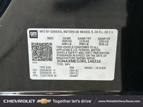 Used 2024 Chevrolet Equinox RS w/ LPO, Roadside Safety Package FWD image 36