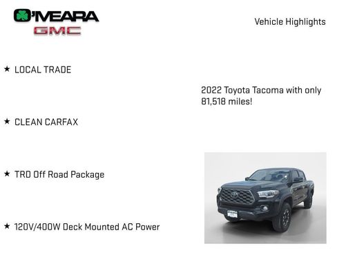 Used 2022 Toyota Tacoma TRD Off-Road w/ Technology Package AWD/4WD image 7