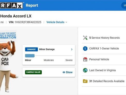 Used 2015 Honda Accord LX image 2