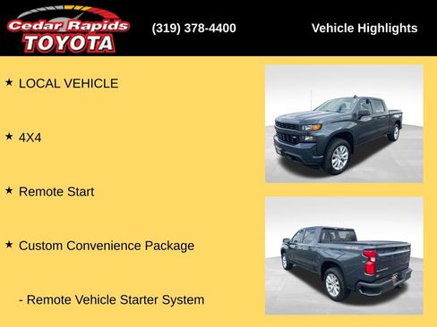 Used 2022 Chevrolet Silverado 1500 Custom w/ Safety Confidence Package AWD/4WD image 15