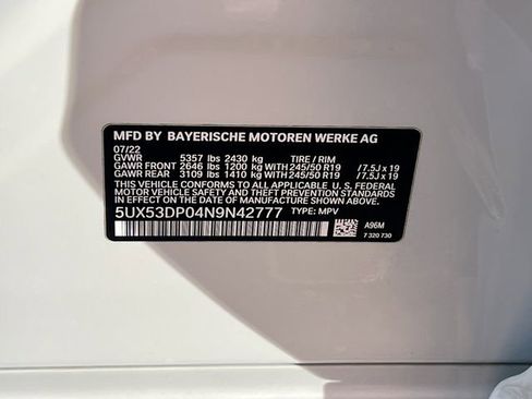 Used 2022 BMW X3 xDrive30i w/ M Sport Package 2 image 35