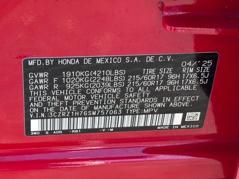 Certified 2025 Honda HR-V EX-L image 34