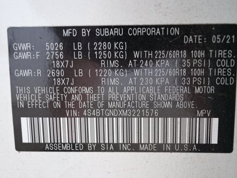 Used 2021 Subaru Outback Limited XT AWD/4WD image 20