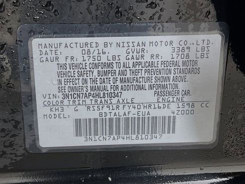 Used 2017 Nissan Versa S FWD image 10