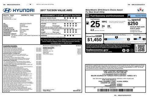 Used 2017 Hyundai Tucson Value AWD/4WD image 2