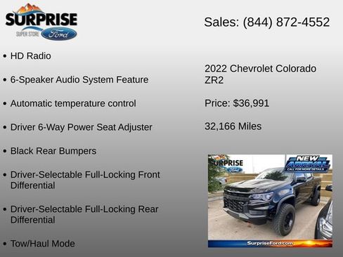 Used 2022 Chevrolet Colorado ZR2 w/ ZR2 Midnight Special Edition AWD/4WD image 16