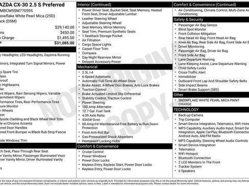 Used 2025 MAZDA CX-30 AWD 2.5 S w/ Preferred Package image 5