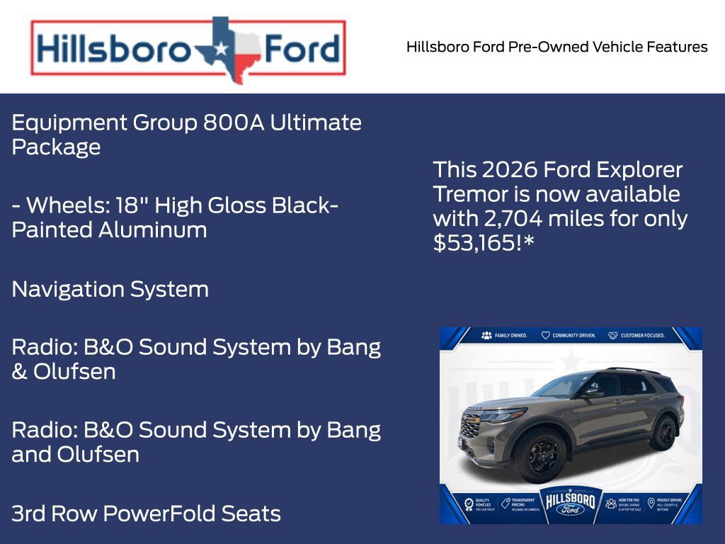 Certified 2026 Ford Explorer Tremor w/ Tremor Ultimate Package AWD/4WD image 13