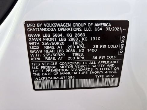 Used 2021 Volkswagen Atlas SE w/ Panoramic Sunroof Package AWD/4WD image 33