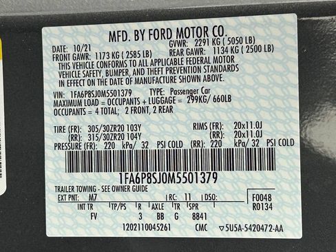 Used 2021 Ford Mustang Shelby GT500 w/ Technology Package RWD image 36