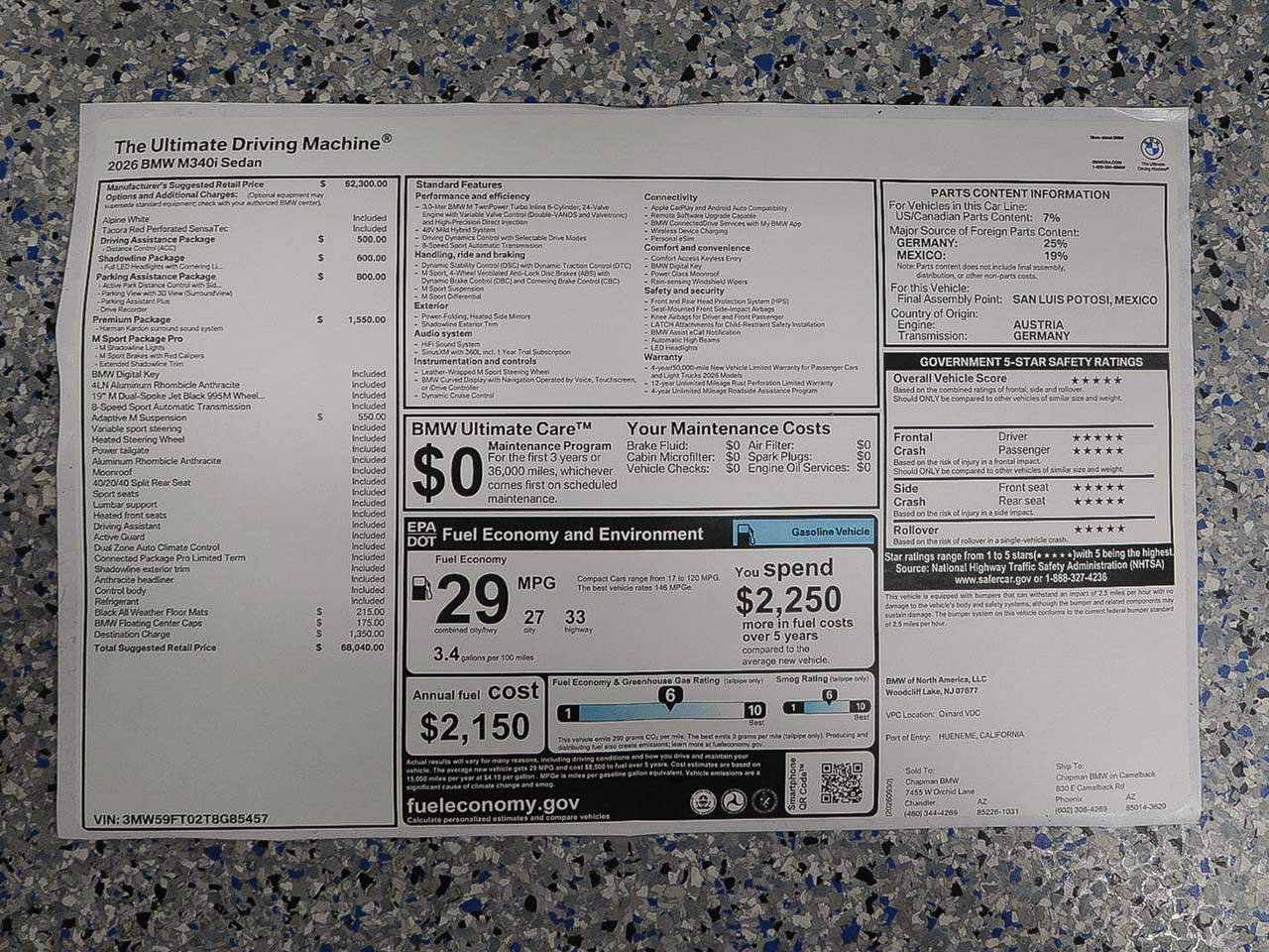 New 2026 BMW M340i w/ Premium Package RWD image 17