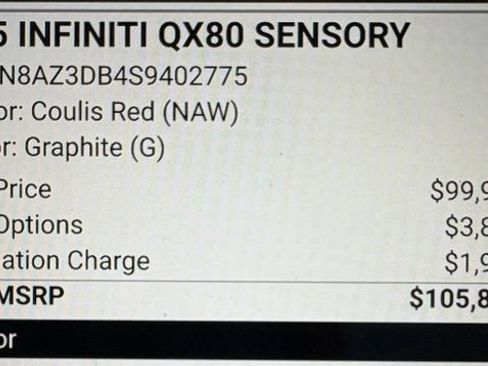 Used 2025 INFINITI QX80 Sensory AWD/4WD image 6