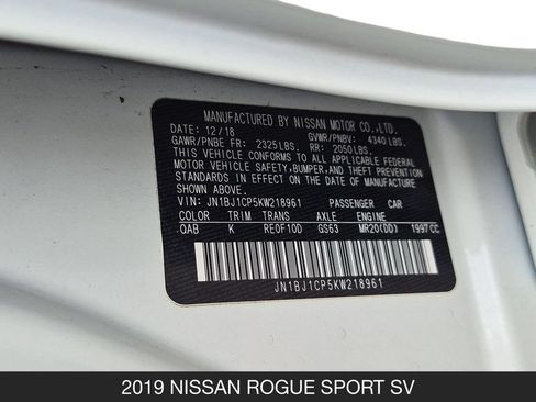 Certified 2019 Nissan Rogue Sport SV FWD image 24
