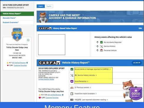 Used 2018 Ford Explorer Sport w/ Equipment Group 401A image 13