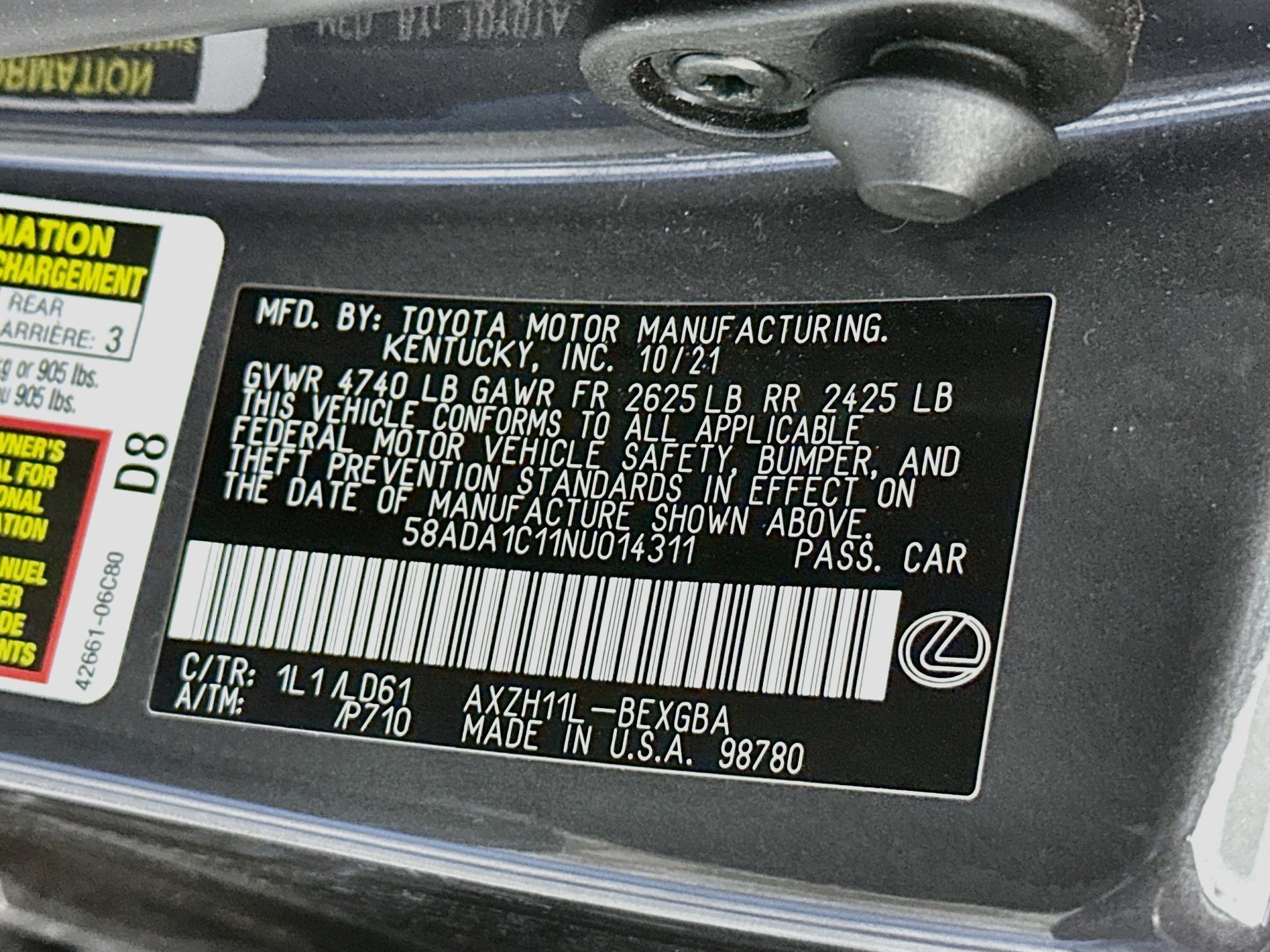 Used 2022 Lexus ES 300h w/ Premium Package FWD image 12