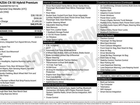 New 2026 MAZDA CX-50 AWD 2.5 Hybrid w/ Cargo Package image 4