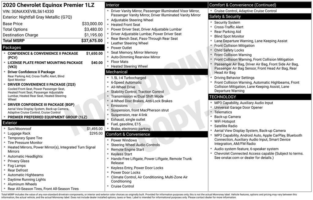 Used 2020 Chevrolet Equinox Premier AWD/4WD image 12