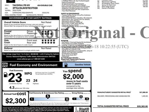 Used 2025 Toyota Tacoma Limited AWD/4WD image 7