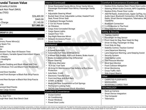 Used 2020 Hyundai Tucson Value AWD/4WD image 3