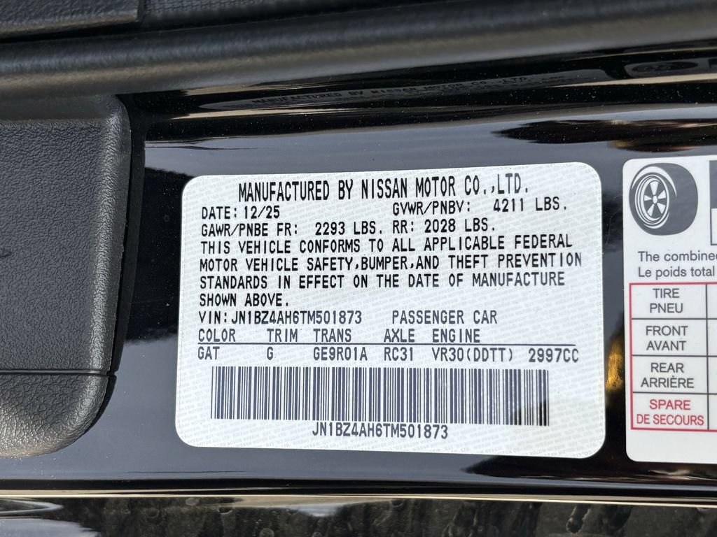 New 2026 Nissan Z Sport w/ Floor Mat Package RWD image 27