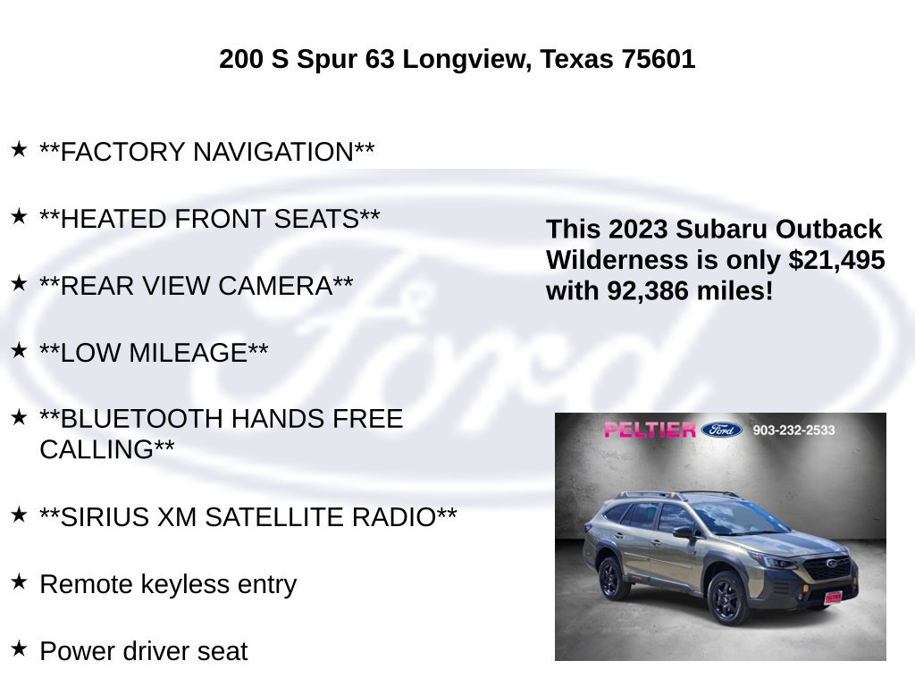 Used 2023 Subaru Outback Wilderness AWD/4WD image 10