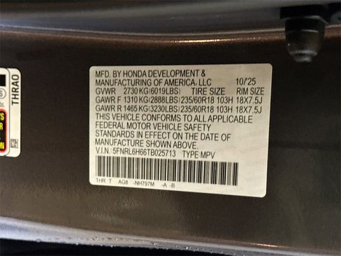 New 2026 Honda Odyssey EX-L image 35