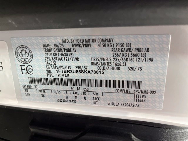 Used 2025 Ford Transit 250 148 High Roof Extended AWD w/ Load Area Protection Package image 32