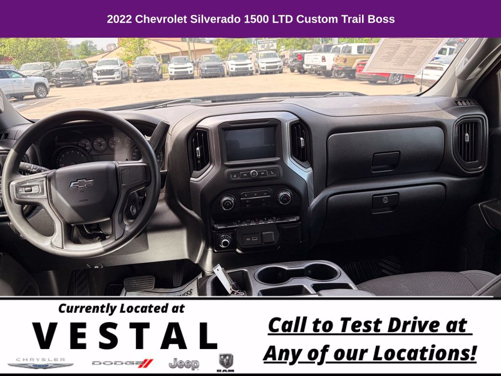 Used 2022 Chevrolet Silverado 1500 Custom Trail Boss w/ LPO, Dark Essentials Package AWD/4WD image 14