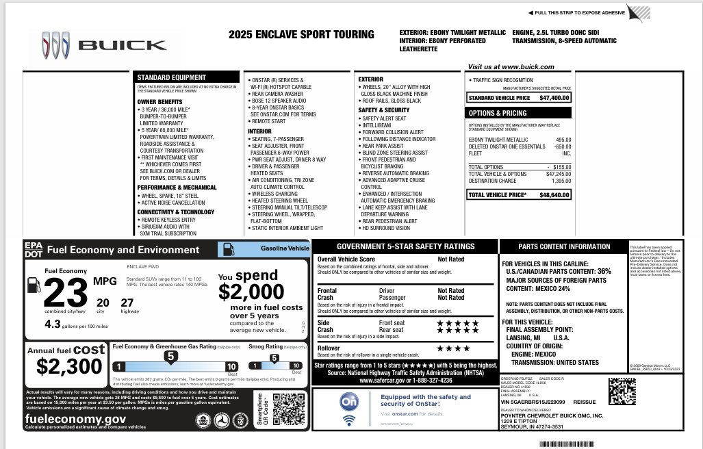 Used 2025 Buick Enclave Sport Touring FWD image 4