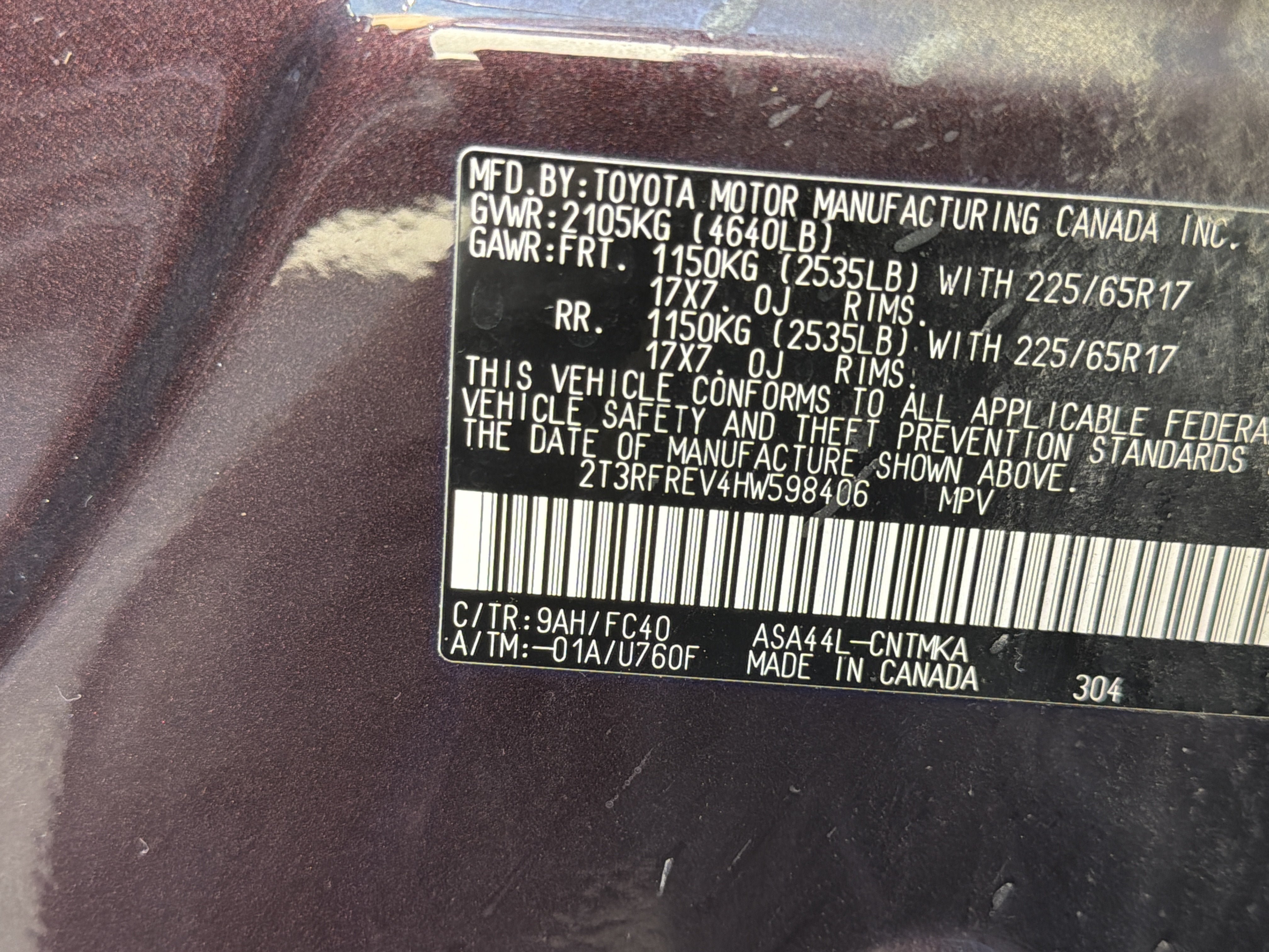 Used 2017 Toyota RAV4 XLE w/ All Weather Liner Package AWD/4WD image 24