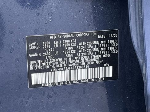 Used 2025 Subaru Outback Premium w/ Popular Package #1A image 32