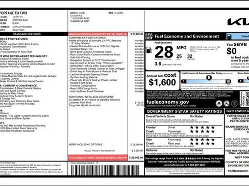 Used 2023 Kia Sportage EX FWD image 3