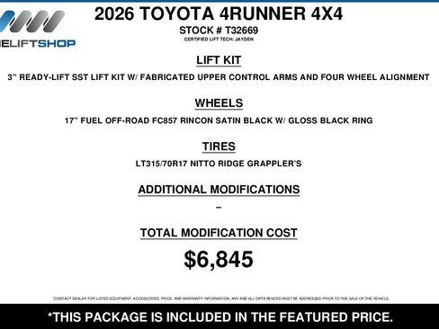 Used 2026 Toyota 4Runner TRD Off-Road AWD/4WD image 2