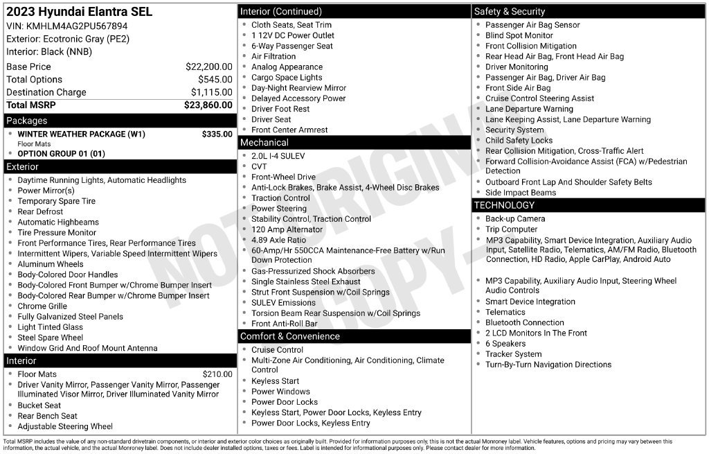 Used 2023 Hyundai Elantra SEL w/ Winter Weather Package FWD image 57