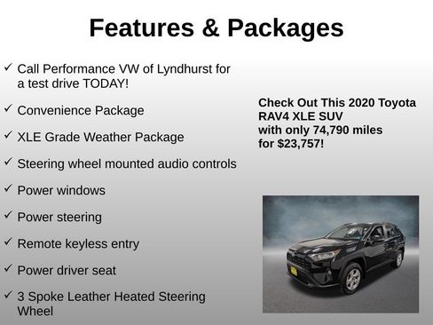 Used 2020 Toyota RAV4 XLE w/ Convenience Package AWD/4WD image 4