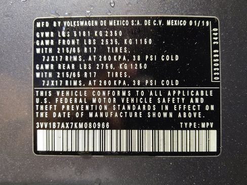 Used 2019 Volkswagen Tiguan S w/ Driver Assistance Package image 33