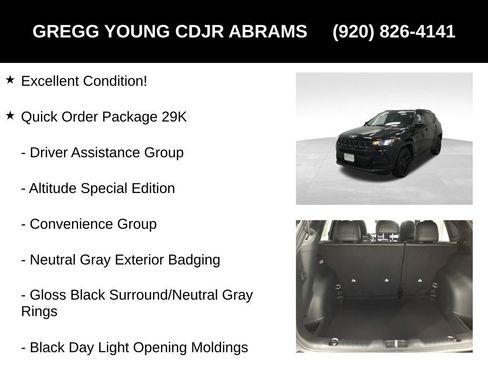 New 2026 Jeep Compass Latitude w/ Quick Order Package 29K image 7