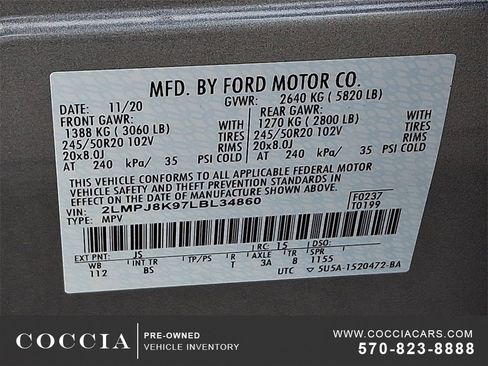 Used 2020 Lincoln Nautilus Reserve image 26