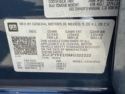 Used 2021 Chevrolet Silverado 1500 LT Trail Boss w/ Convenience Package II AWD/4WD image 35