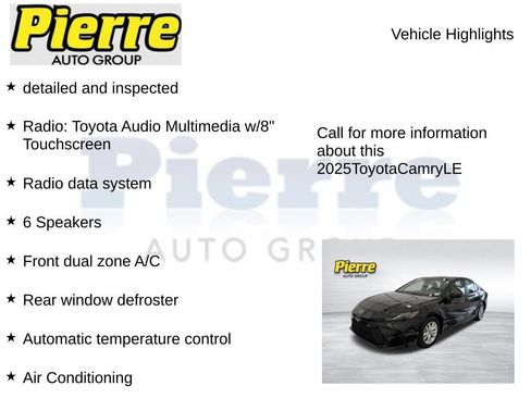 Used 2025 Toyota Camry LE FWD image 7