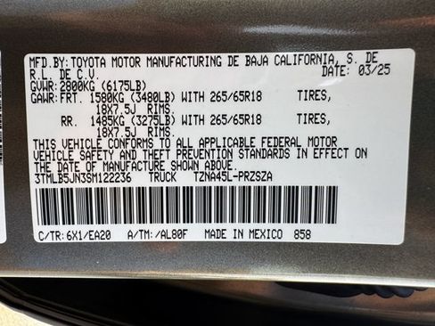 Used 2025 Toyota Tacoma TRD Sport w/ TRD Sport Premium Package AWD/4WD image 32