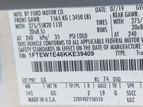 Used 2019 Ford F150 XL w/ Equipment Group 101A Mid image 34