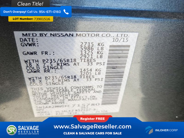 Used 2015 Nissan Pathfinder SV FWD image 17