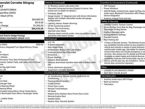 Used 2023 Chevrolet Corvette Stingray Coupe w/ 1LT image 7