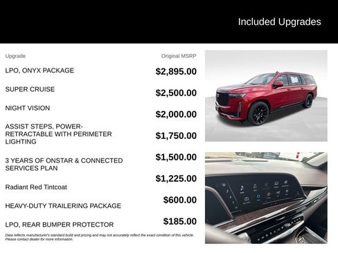 Used 2023 Cadillac Escalade ESV Sport Platinum w/ LPO, ONYX Package AWD/4WD image 7