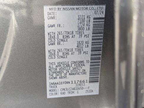 Certified 2024 Nissan Titan SV w/ SV Convenience Package RWD image 27