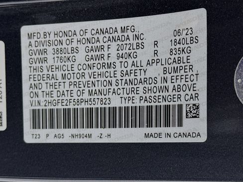 Certified 2023 Honda Civic Sport image 29