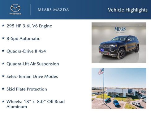 Used 2017 Jeep Grand Cherokee Trailhawk w/ Trailhawk Luxury Group image 2