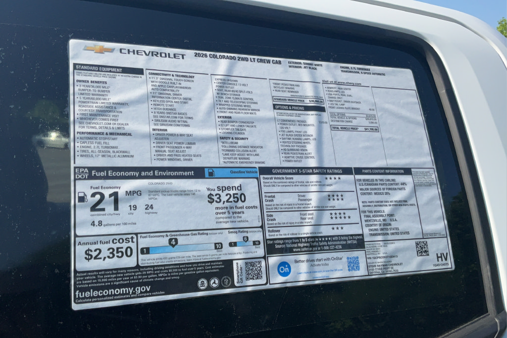 New 2026 Chevrolet Colorado LT w/ LT Convenience Package RWD image 23